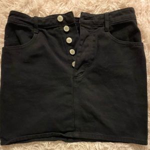 black jean skirt